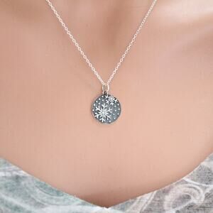 Sterling Silver Winter Storm Necklace, Sterling Silver Snow Flurry Necklace
